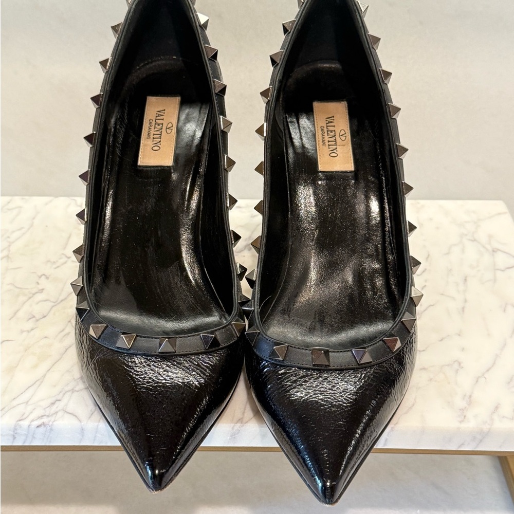 Valentino Garavani Black Patent Leather Heels